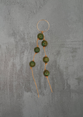 L4 - Moss Green Ceramic Bead Keychain