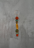 K7 - Mixed Ceramic, Agate & Unakite Keychain