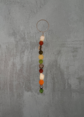 K8 - Earth-Toned Pearl & Mixed Stone Bead Keychain