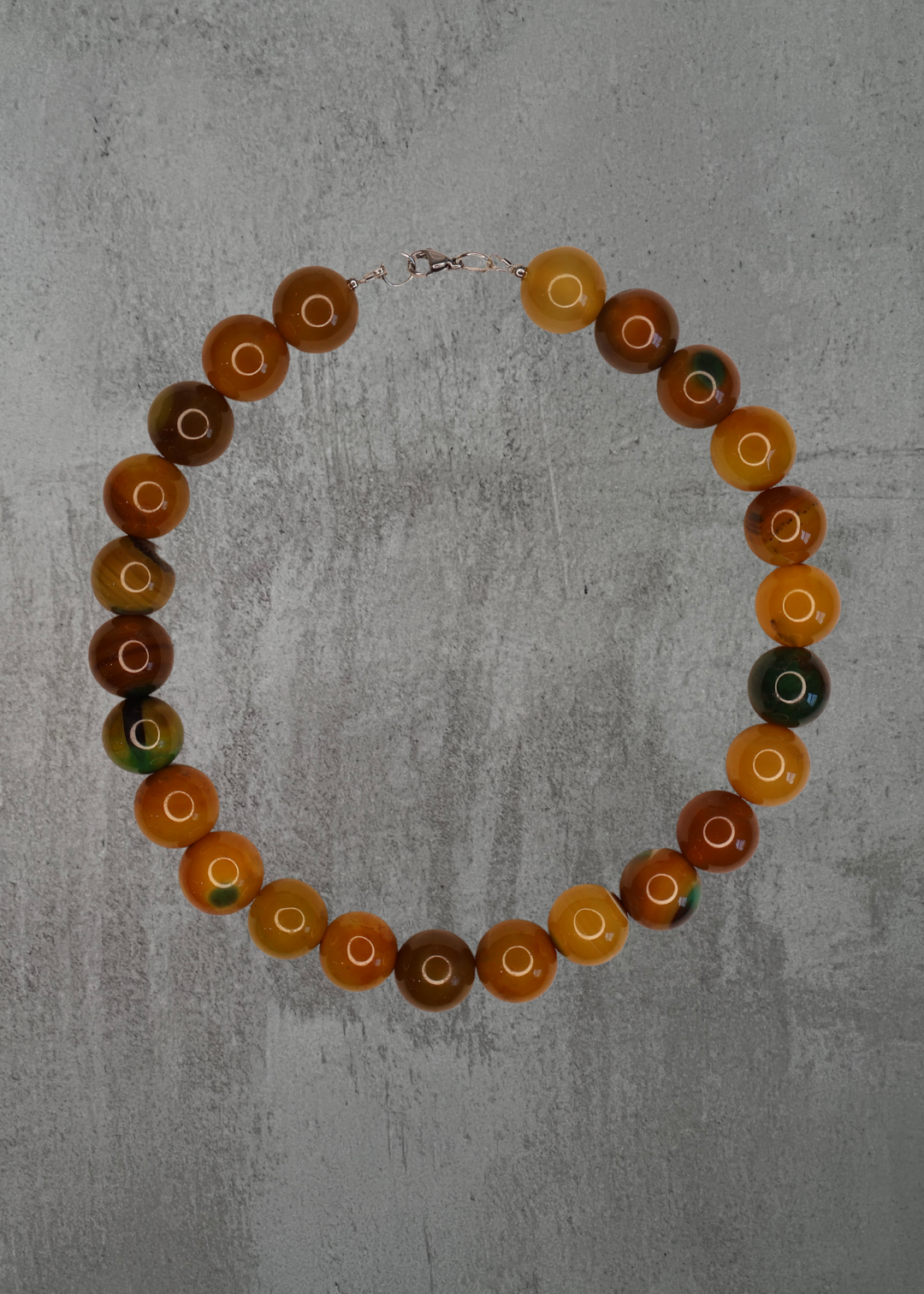 M6 - Earth & Amber Agate Necklace