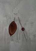 B7 - Sculpted Wood & Chrome Keychain