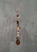 H10 - Tiger Eye, Dalmatian Jasper & Natural Stone Keychain