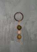 H4 - Earth Tone Ceramic Bead Keychain/Bag Charm