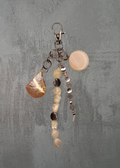 H7 - Coastal Mother of Pearl, Shell & Silver Charm Keychain / Bag Charm