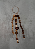 H5 - Earth Tone Multi-Strand Beaded Keychain