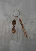 D2 - Labradorite & Dalmatian Jasper Heishi Keychain